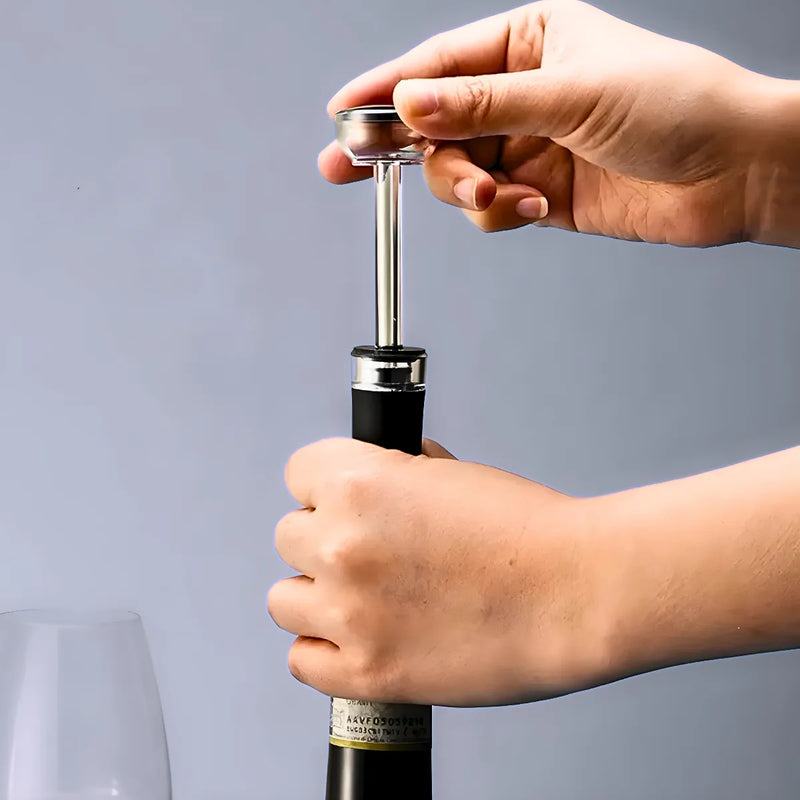 &nbsp;"Kit Para Vinho Com Bico Aerador e Rolha Tampa a Vácuo"