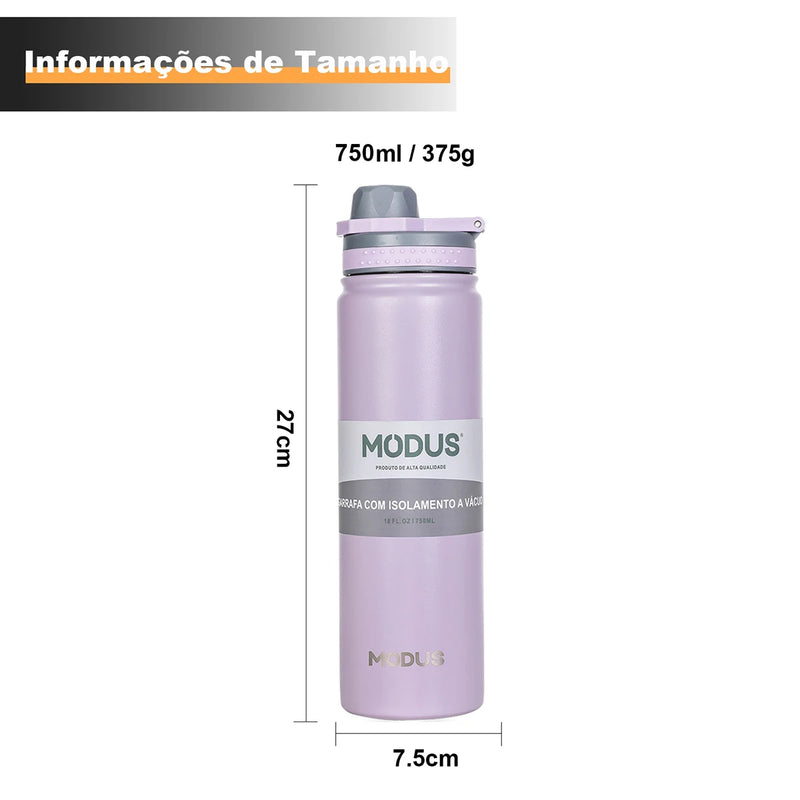 "ThermoMax - Garrafa Térmica com Palha e Aço Inoxidável"